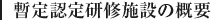 暫定認定研修施設の概要